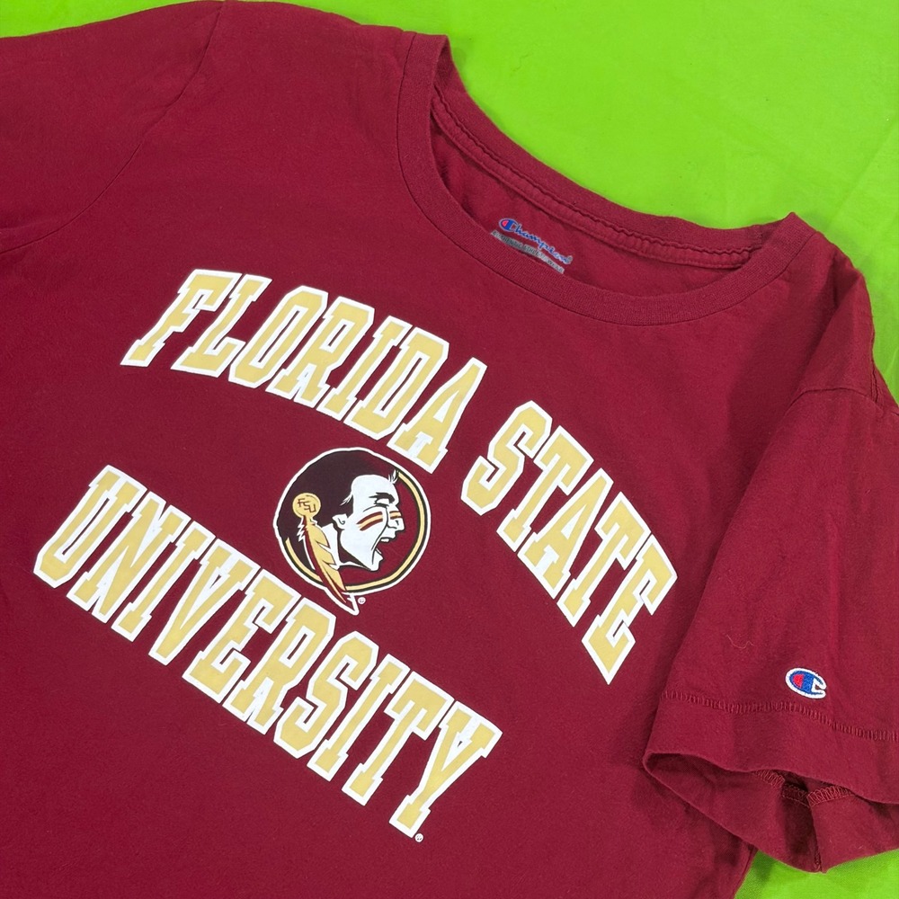 Florida State Seminoles Champion T-Shirt Womens L Garnet Red FSU College NCAA